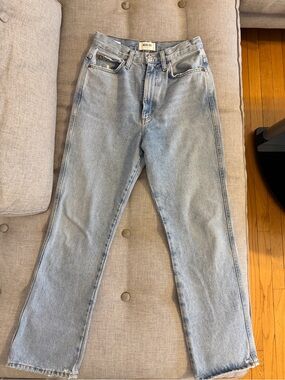 Agolde pinch Women's Straight Leg Jeans — Light Wash Blue Denim